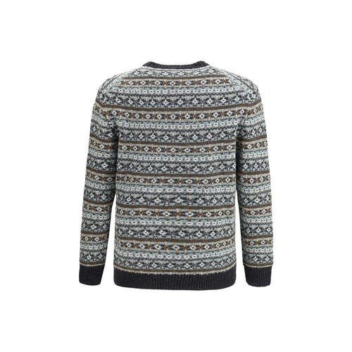Brooksfield Woll-Sweatshirt mit Multicolor-Muster