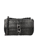 Tom Ford Silbergraue Schultertasche aus Pythonleder