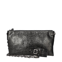 Tom Ford Grau Python-Leder Handtasche