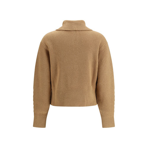Max Mara Brauner Woll-Sweatshirt