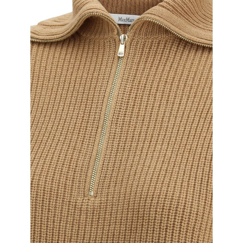 Max Mara Brauner Woll-Sweatshirt