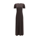 Ferragamo Braunes Wollkleid aus Fleece
