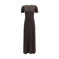 Ferragamo Braunes Wollkleid aus Fleece