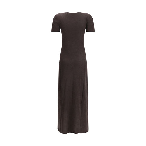 Ferragamo Braunes Wollkleid aus Fleece