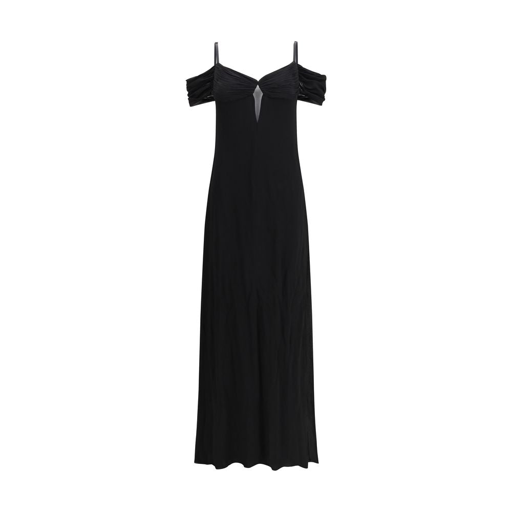 Saint Laurent Schwarzes Viskose-Kleid im Casual-Look