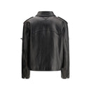 Prada Schwarze Lederjacke