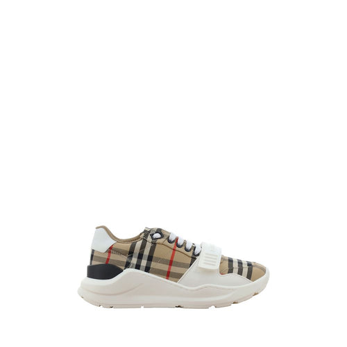 Burberry Beigefarbene Baumwoll-Sportschuhe