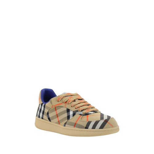 Burberry beige low-top fabric sneakers
