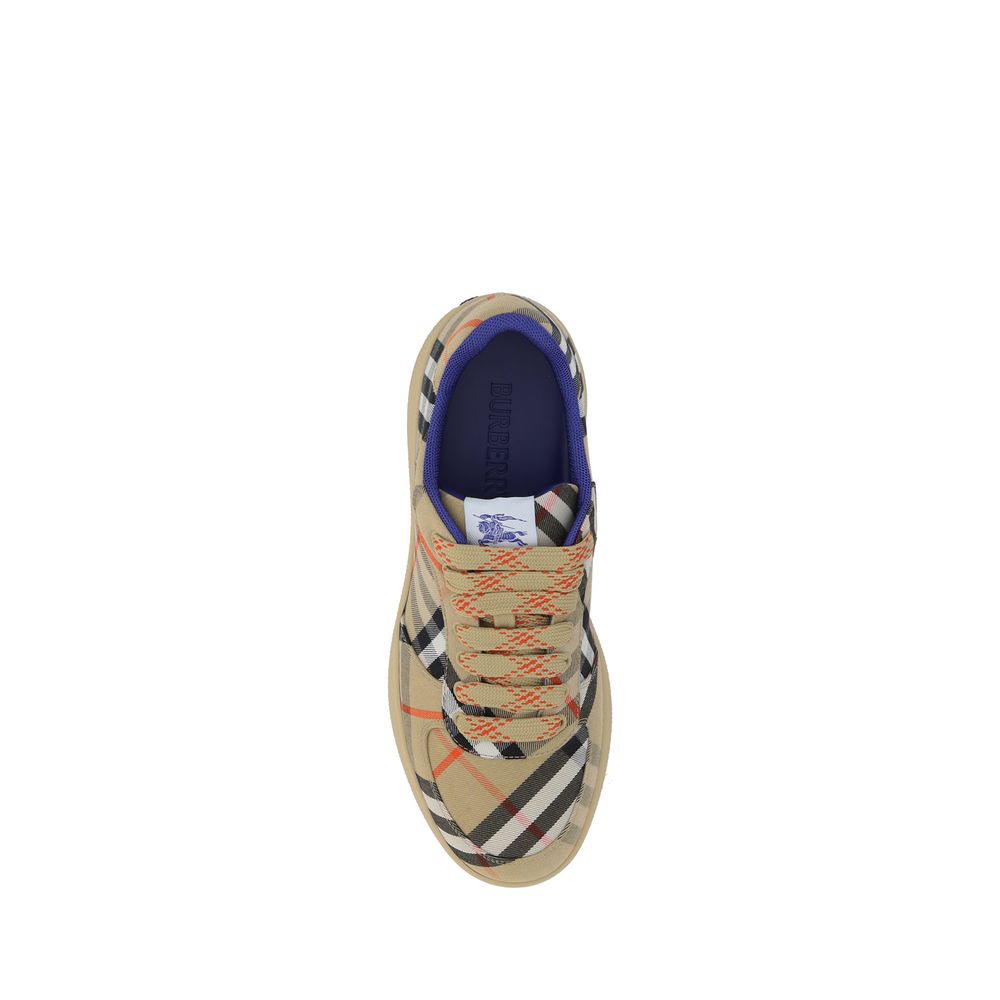 Burberry beige low-top fabric sneakers