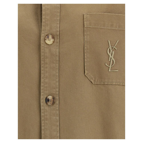 Saint Laurent Grüne Baumwoll-Jeansjacke