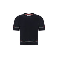 Thom Browne Schwarzes Baumwoll-T-Shirt
