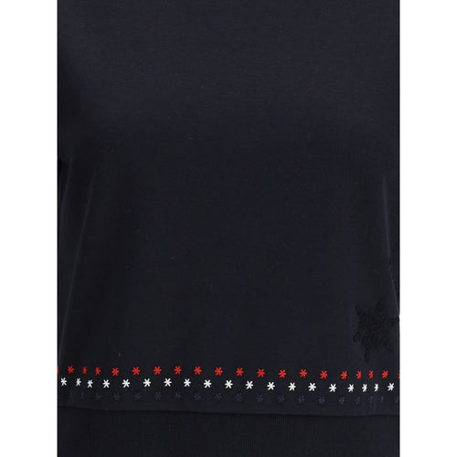Thom Browne Schwarzes Baumwoll-T-Shirt