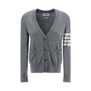 Thom Browne Grey Melange Wool Polo Shirt