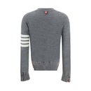 Thom Browne Grey Melange Wool Polo Shirt