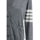 Thom Browne Grey Melange Wool Polo Shirt