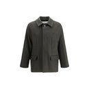 Ami Paris Grey Wool Fleece Coat