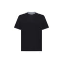 Brunello Cucinelli Black Cotton T-Shirt