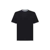 Brunello Cucinelli Black Cotton T-Shirt