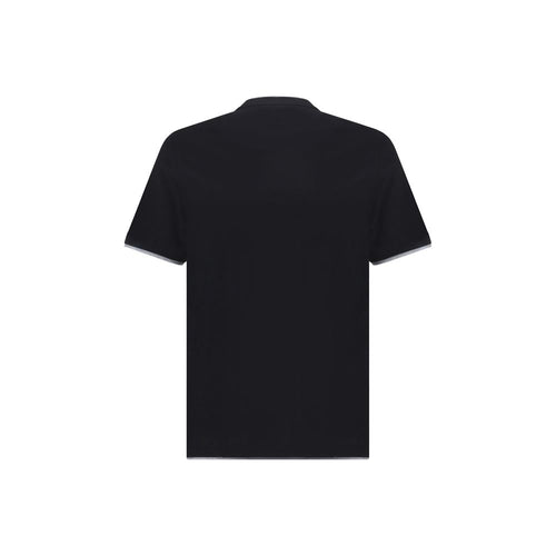 Brunello Cucinelli Black Cotton T-Shirt