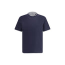 Brunello Cucinelli Blue Cotton T-Shirt