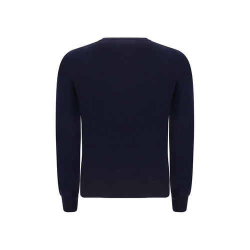 Brunello Cucinelli Blue wool fleece sweatshirt