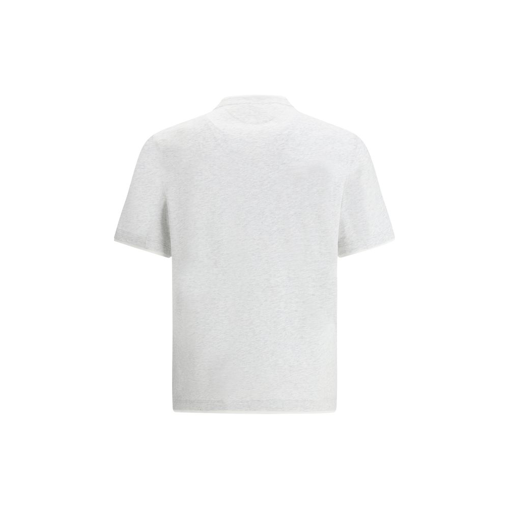 Brunello Cucinelli Graues Baumwoll-T-Shirt
