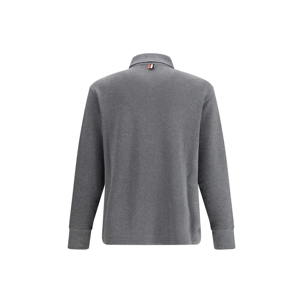 Thom Browne Graues Baumwoll-Poloshirt
