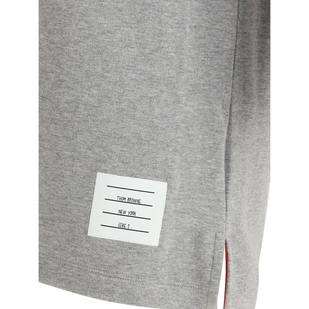 Thom Browne Graues Baumwoll-T-Shirt
