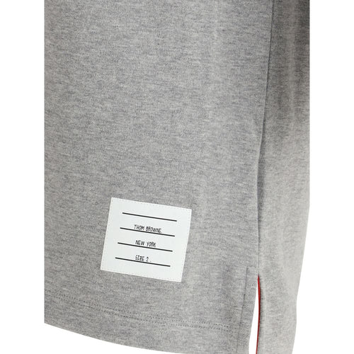 Thom Browne Graues Baumwoll-T-Shirt