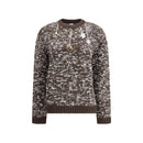 Prada Brauner Fleece-Woll-Sweatshirt