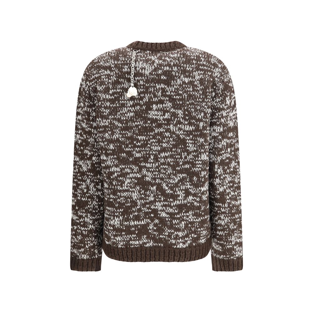 Prada Brauner Fleece-Woll-Sweatshirt