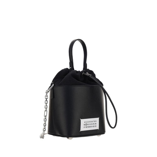 Margiela Schwarze Kalbshaut Bos Taurus Schultertasche