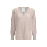 Cruna Grau melierter Mohair-Pullover