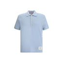 Thom Browne Hellblaues Baumwoll-Poloshirt