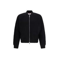 Thom Browne Schwarze Wollbomberjacke