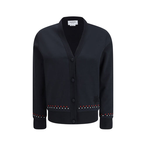 Thom Browne Schwarzer Baumwoll-Cardigan