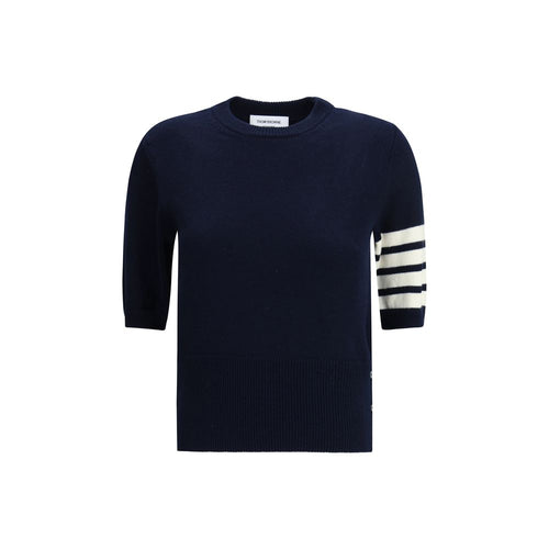 Thom Browne Blue Wool Fleece Sweater