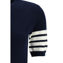 Thom Browne Blue Wool Fleece Sweater